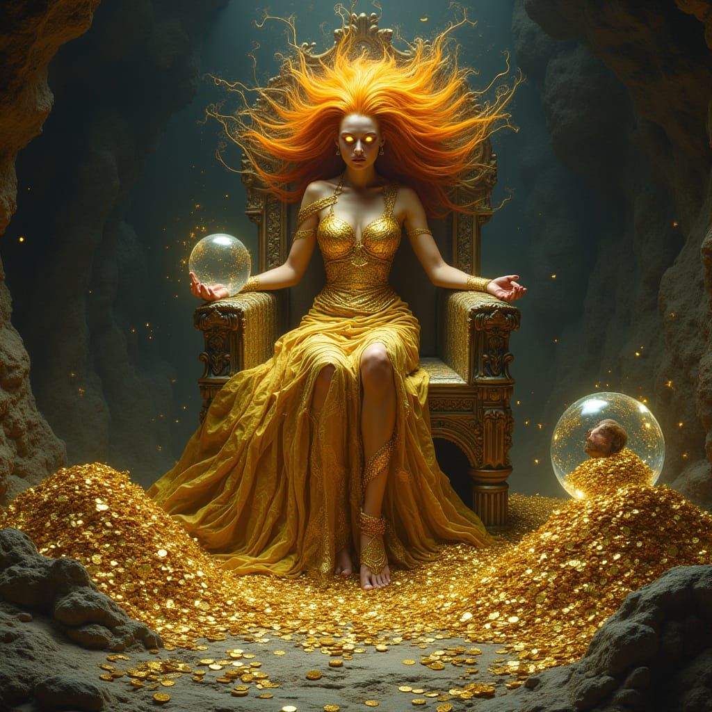 Dark Fantasy Maiden Guardians Golden Treasure