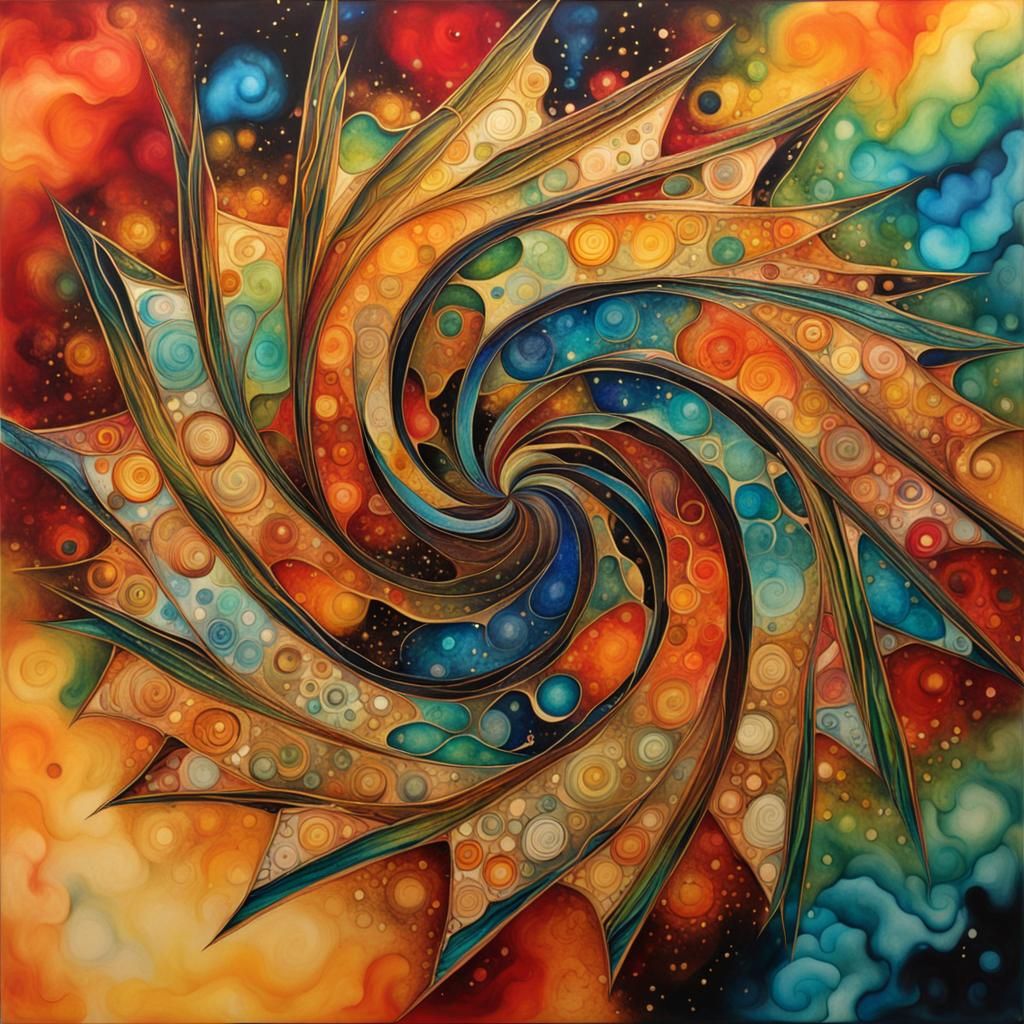 Abstract Star Close-up in Dreamtime Cosmic Color