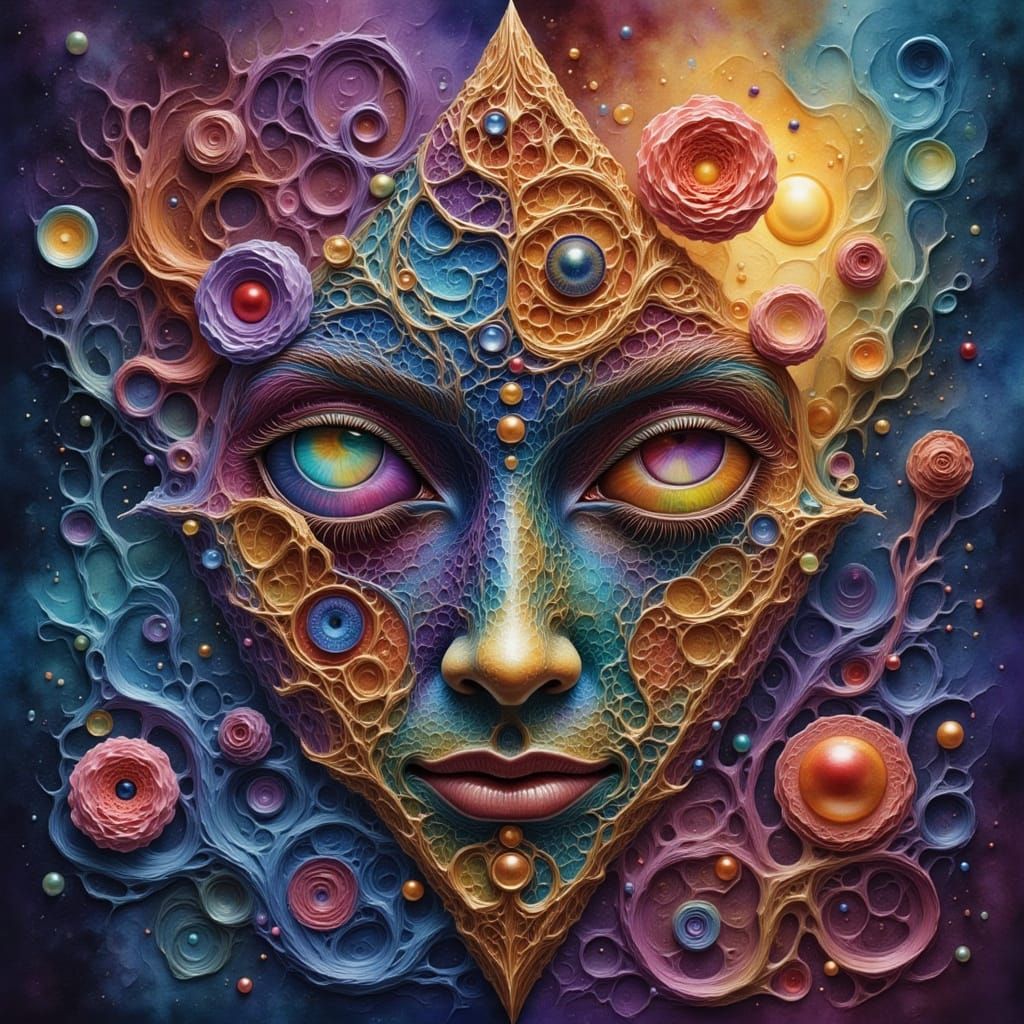 Surreal Snake Slithers Through Geometric Emotions