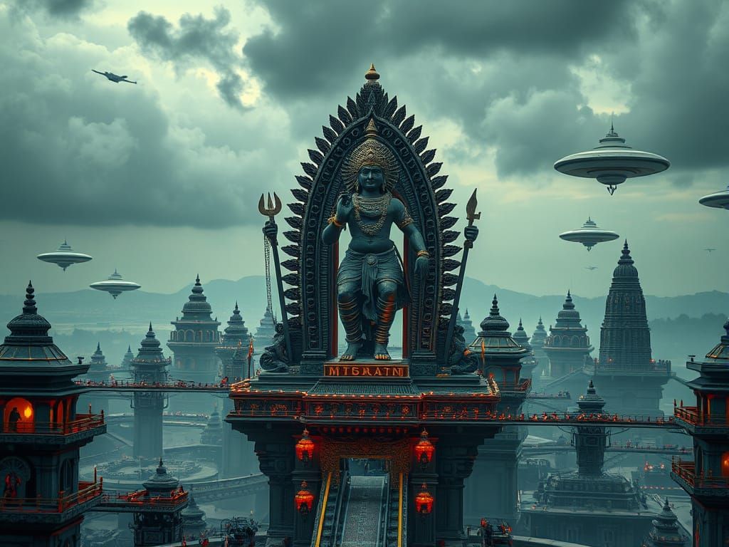 Hindu Futurism: Ancient Metropolis in a Cyberpunk World