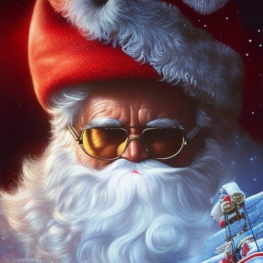 Santa's South Pole Relocation: A Digital Painting