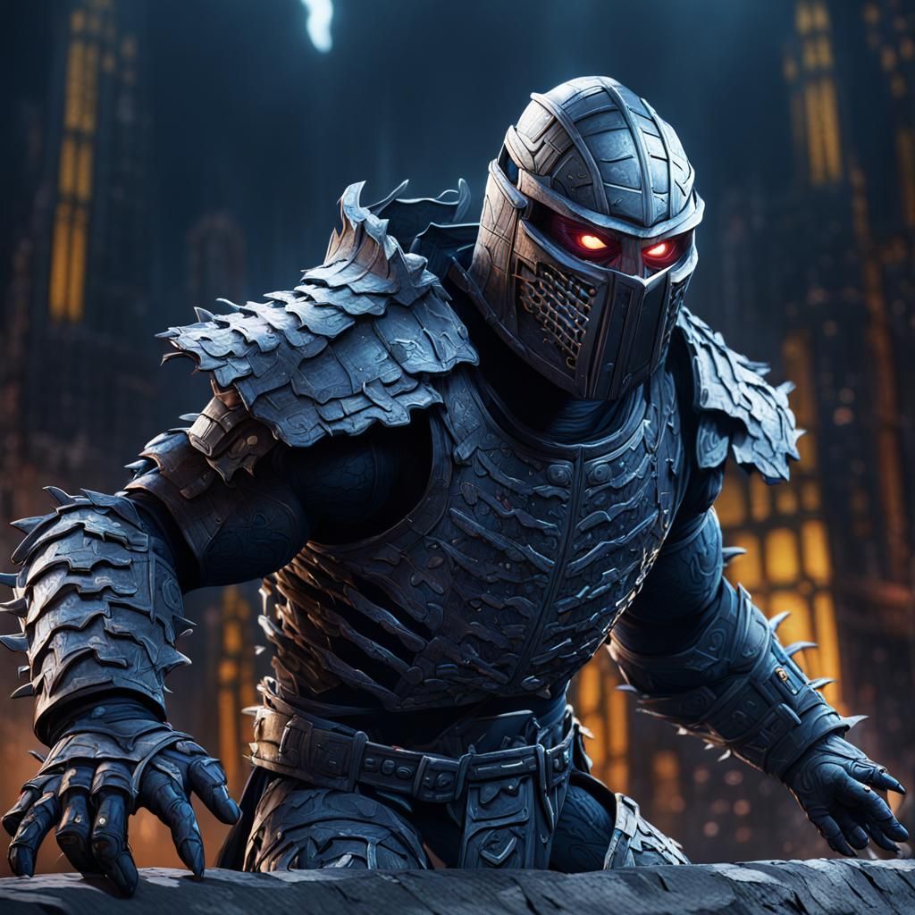 TMNT Shredder: Detailed Matte Painting in 8K