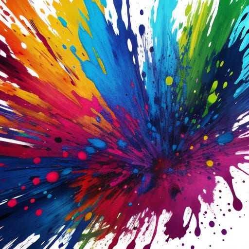 Vibrant Abstract Splash Art