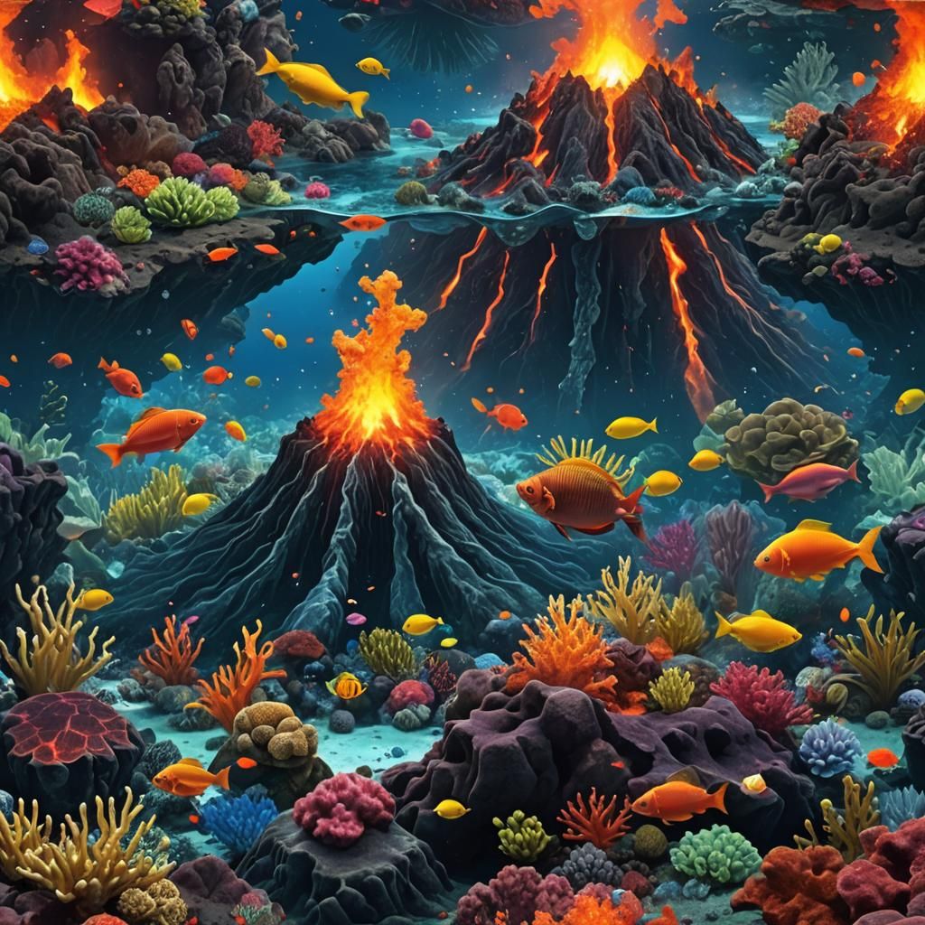 Erupting Underwater Volcano Creates Colorful Cloud