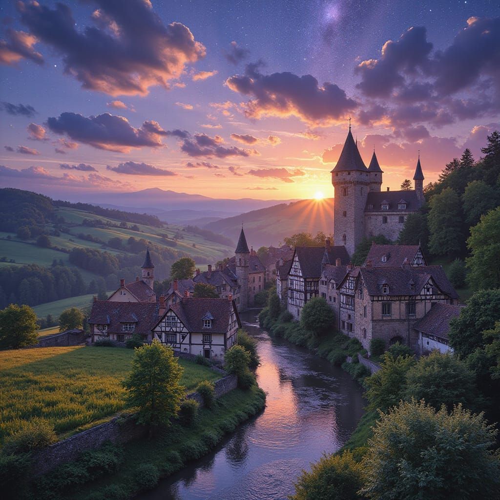 Enchanting Medieval Village with Alsace Architecture