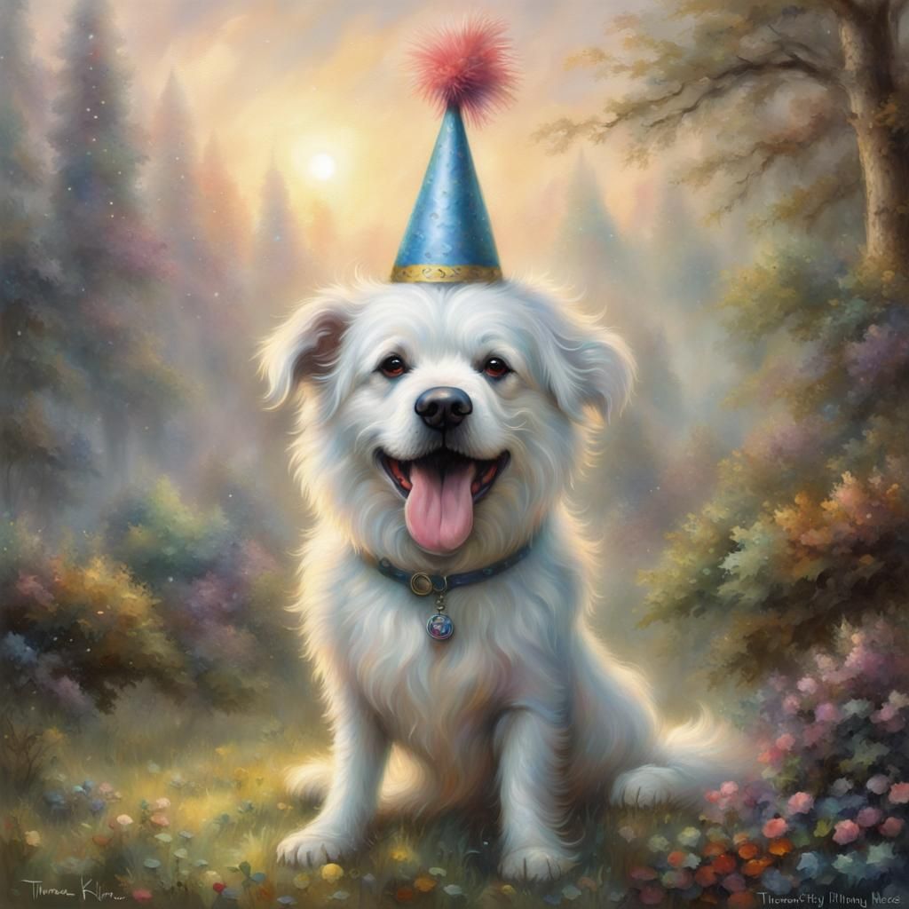 Dog with Two Noses in Ethereal Fantasy Style