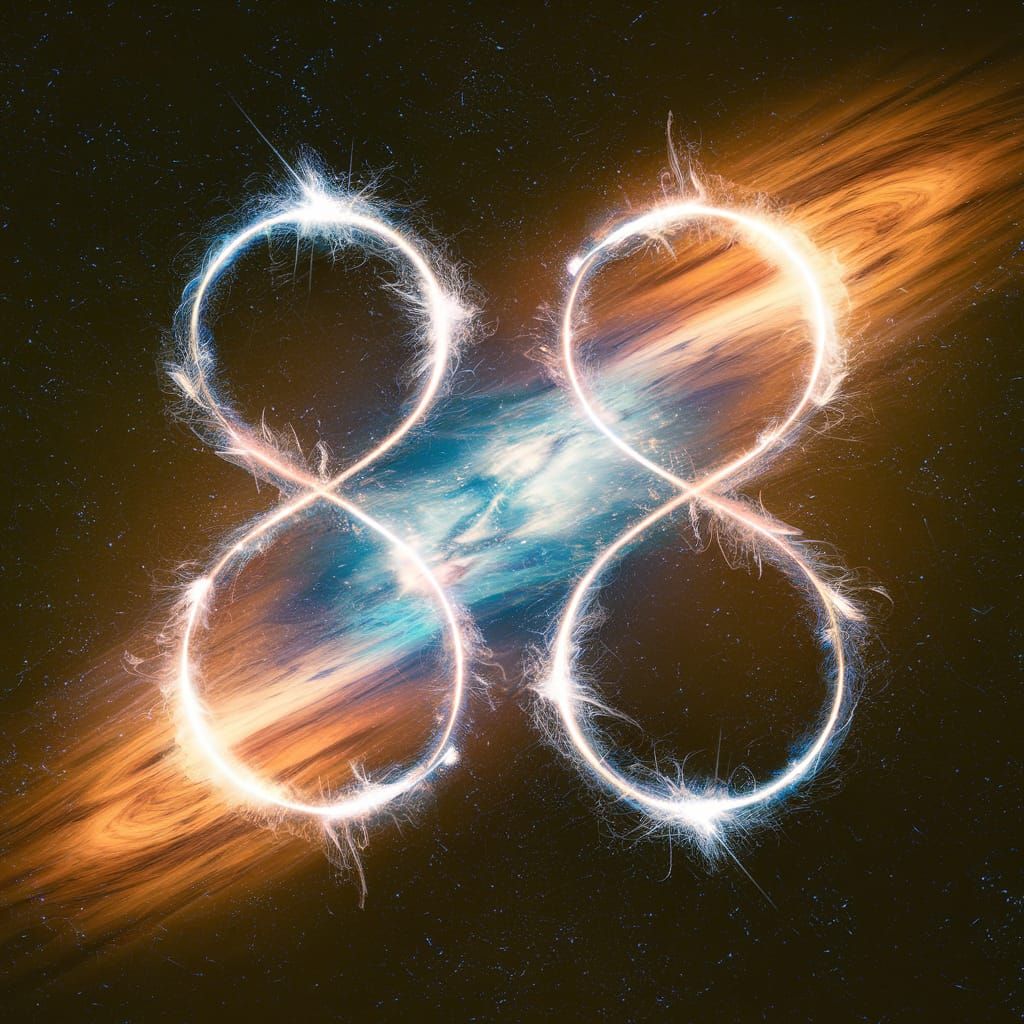 Cosmic Number 8 in 8K Holographic Style