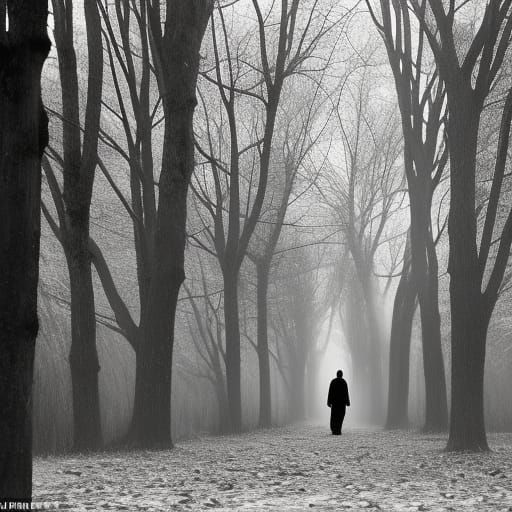 Menacing Shadows Lurking Behind Trees