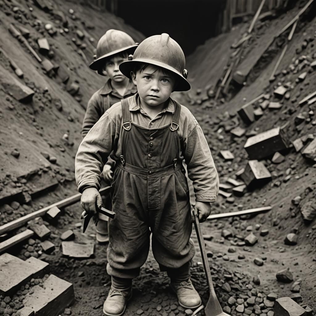 Vintage Photo: Child Coal Miner