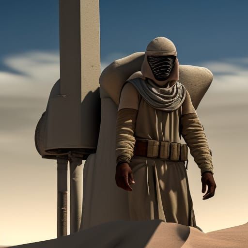 Star Wars, Tusken Raider in street, Tatooine,