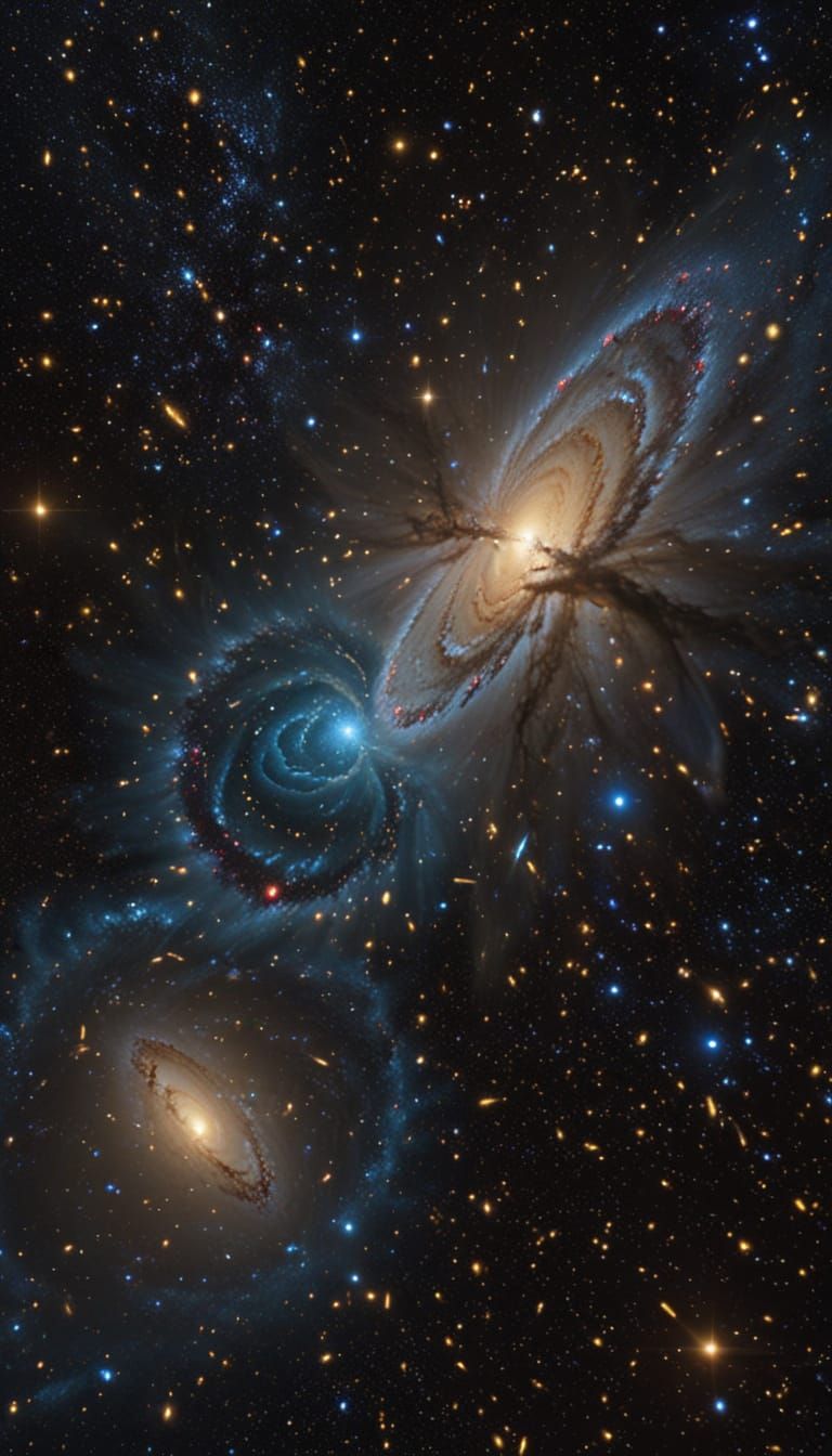 Galactic Cluster in Deep Space: 8K Unreal Engine