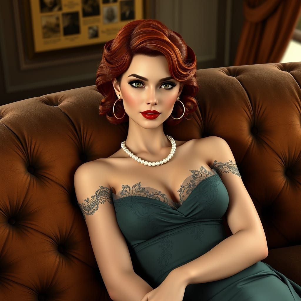 Elegant Woman in Tintin-Inspired Fantasy