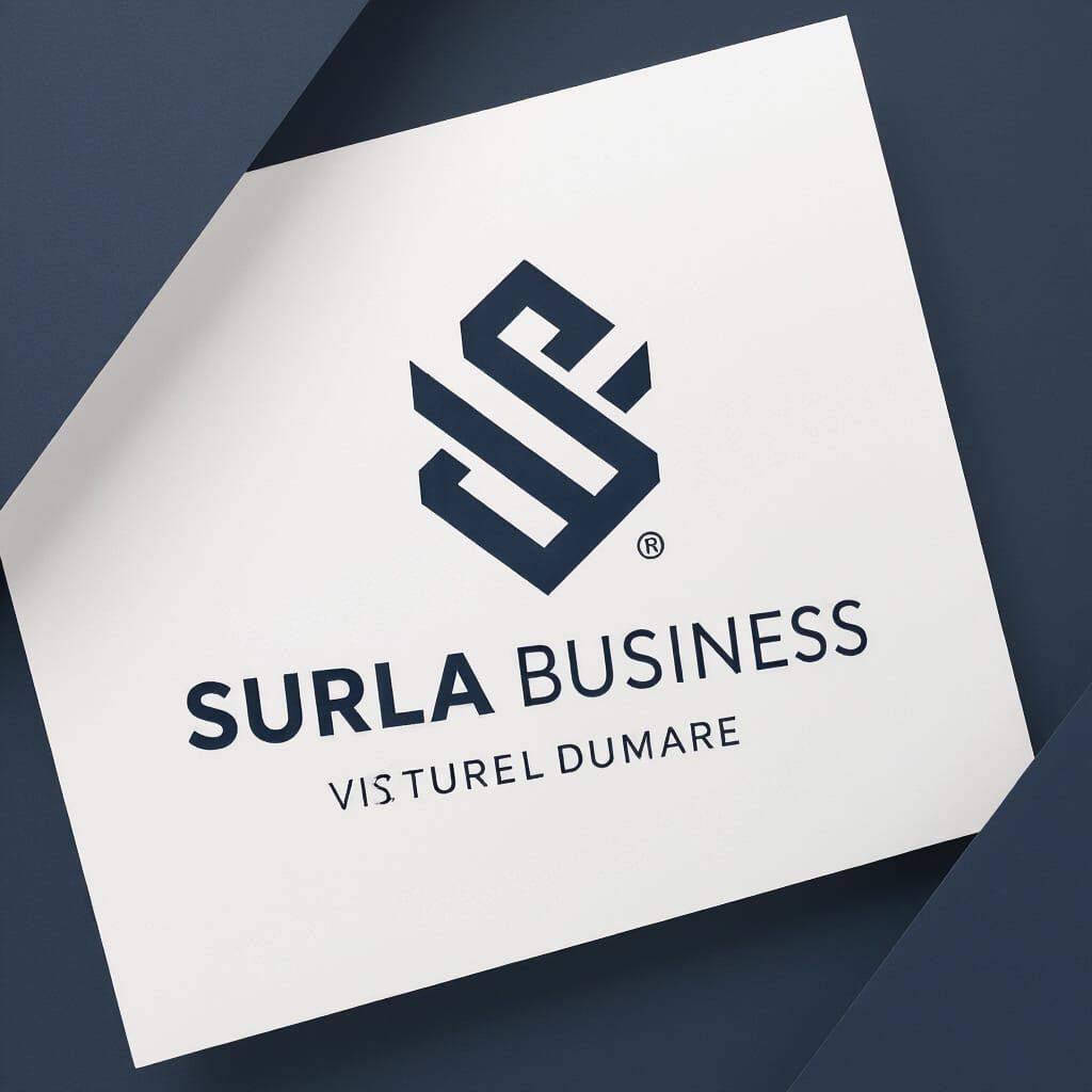 Surla Business Logo: Geometric Growth and Partnership Symbol