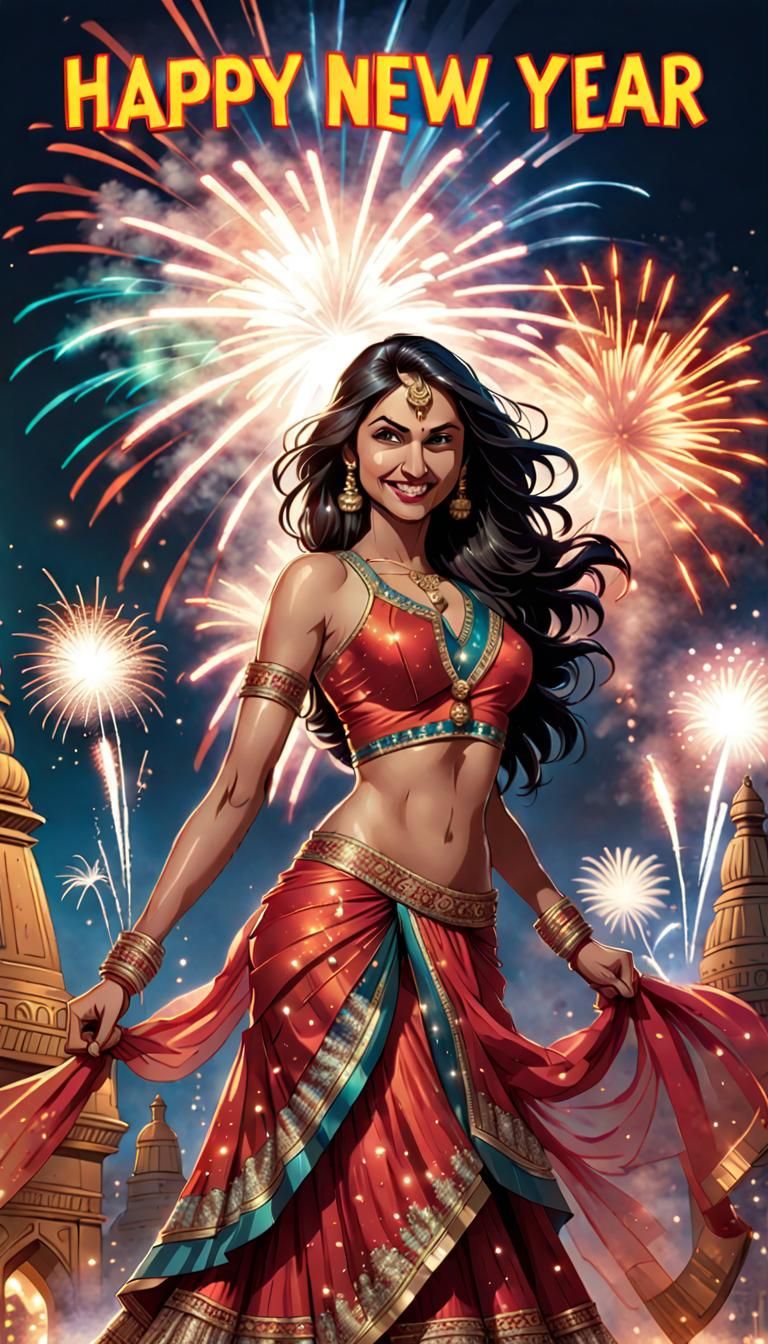 Indian Superheroine Celebrates New Year in Comic Art