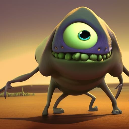 Cute Monster in 3D Digital Art Style