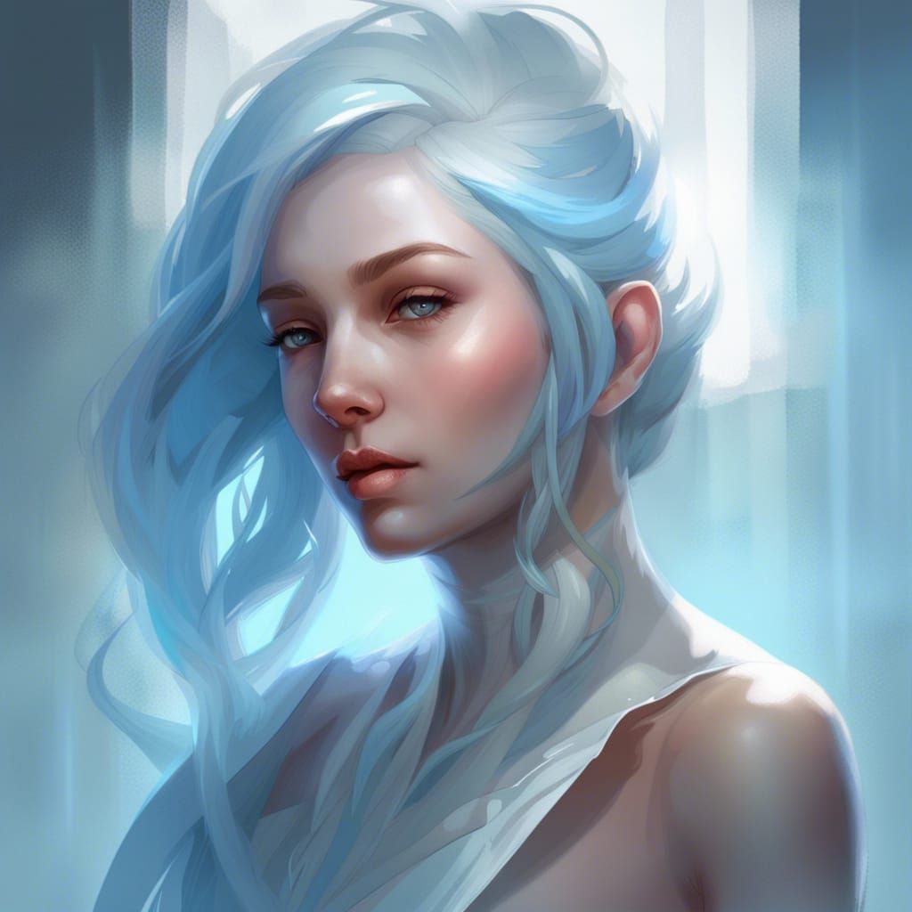 Ethereal Lady Portrait in Hyperdetailed Digital Art