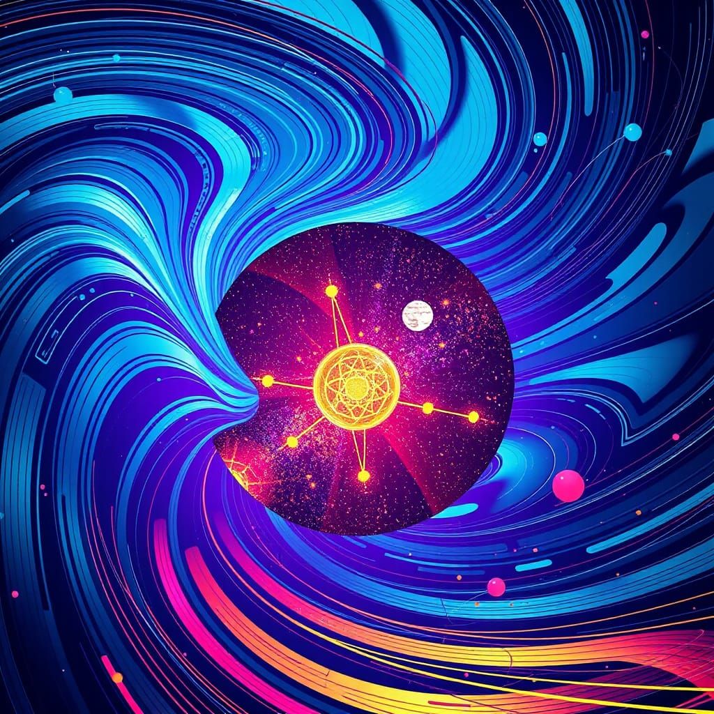 EURion Constellation in Op Art Style