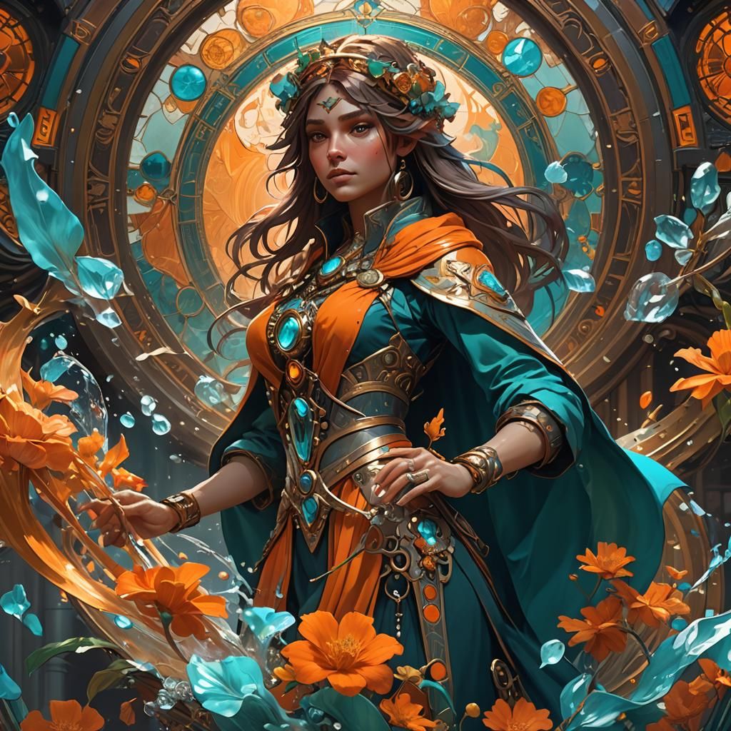 Alchemist: Hyperdetailed Concept Art in Art Nouveau Style