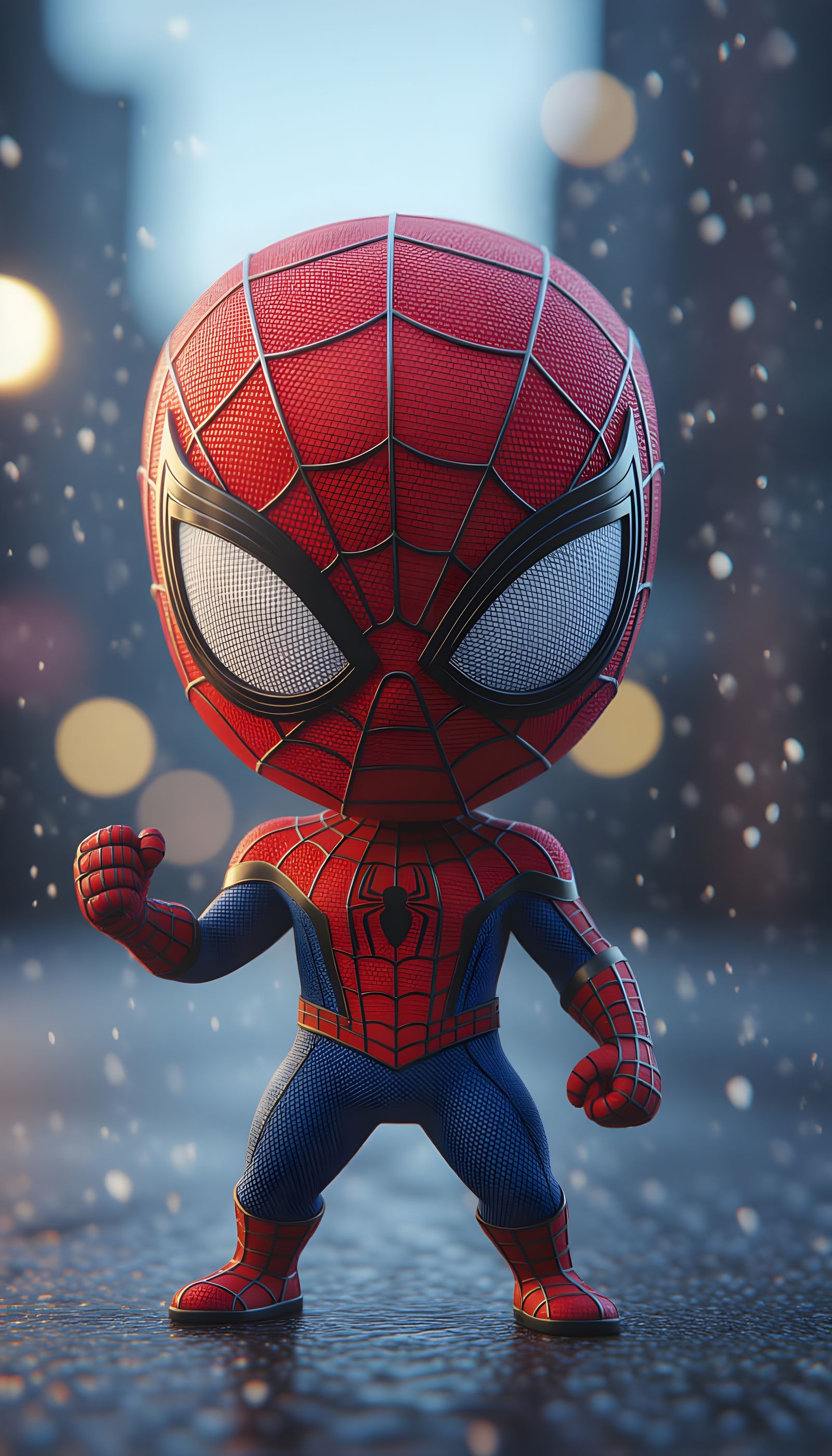 Chibi Spider-Man Portrait in Pixar Style