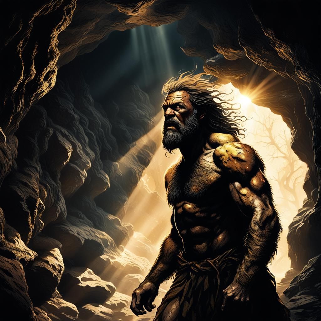 Dark Fantasy: Caveman Sees the Sun