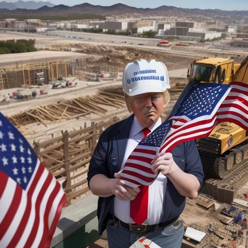 Donald Trump Watches Border Wall Construction
