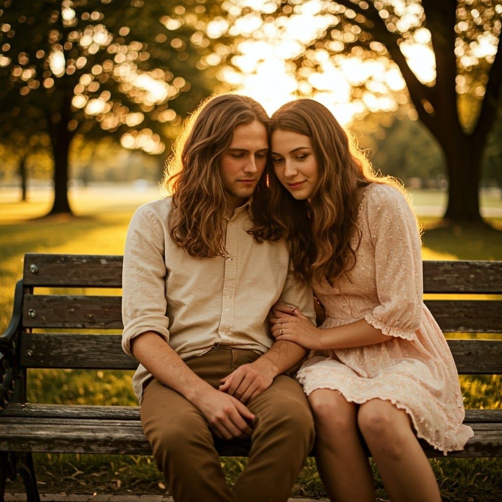 Tender Moment in Golden Light