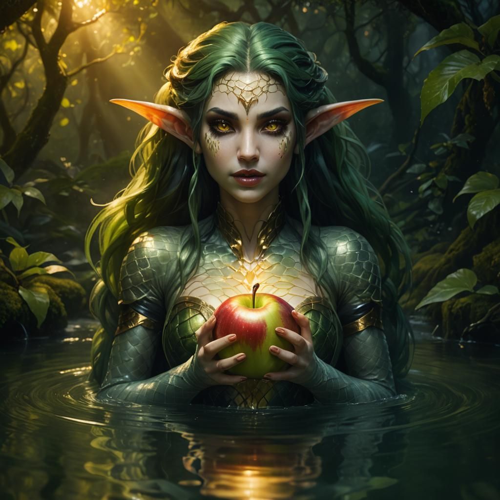 Fantasy Elf Portrait in Golden Sunlight