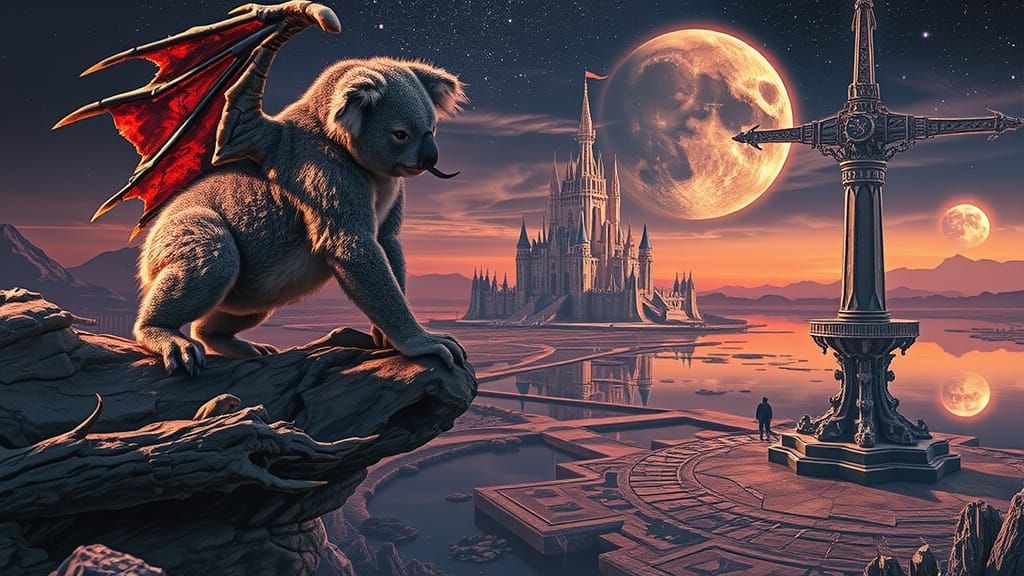 Demonic Koala Stares at Crystal Castle