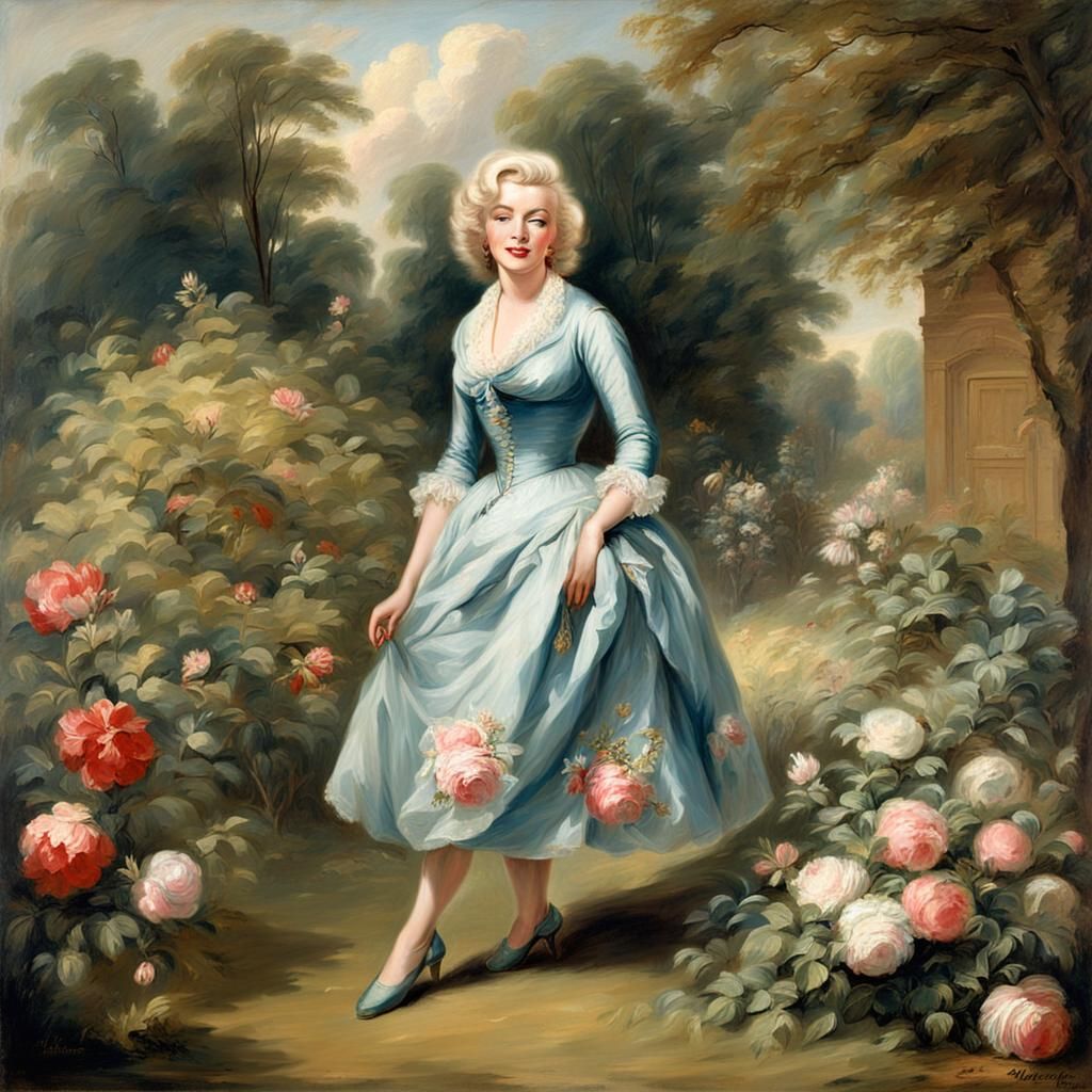 Marilyn Monroe as 18th Century Portrait