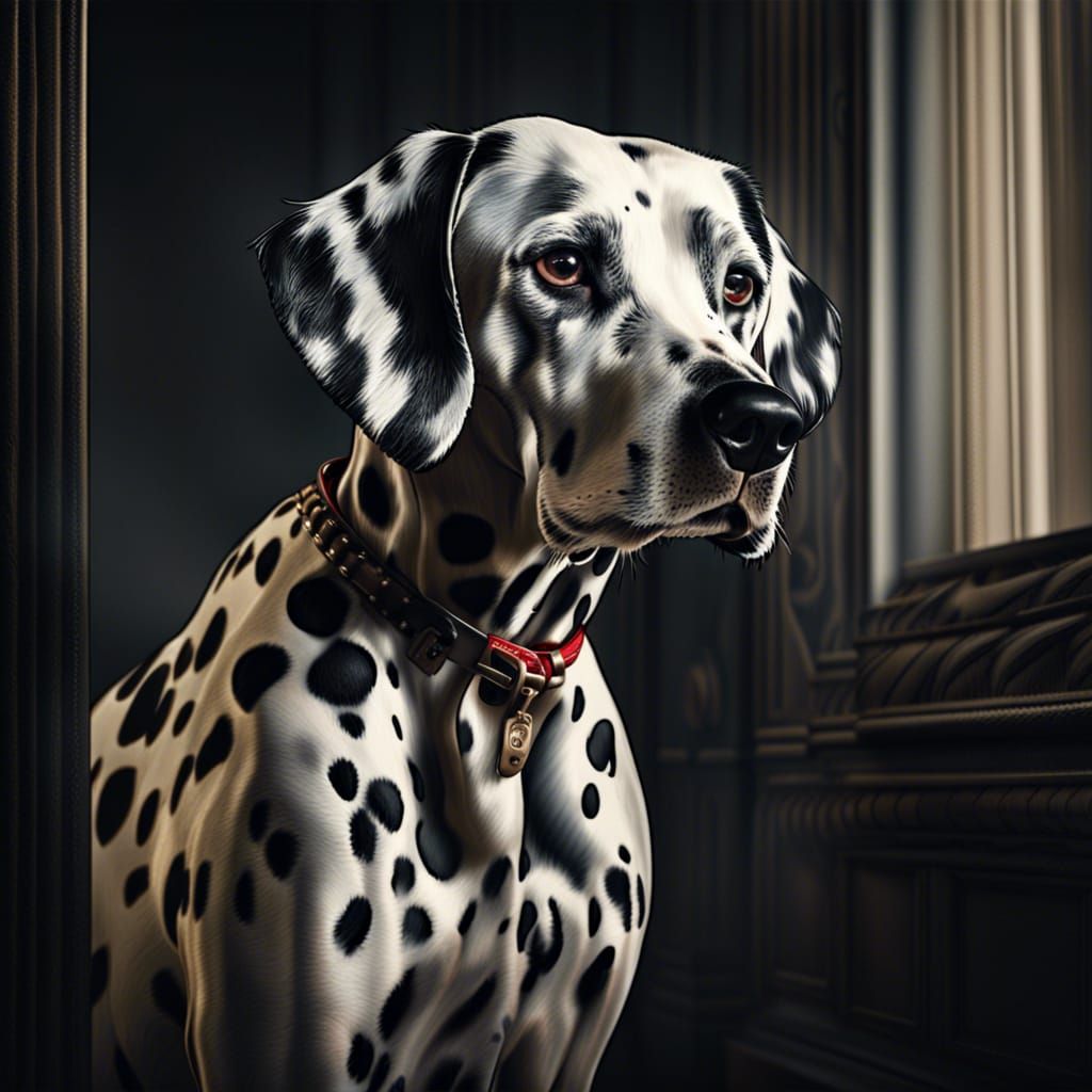 Hyperrealistic Dalmatian Portrait in High Definition