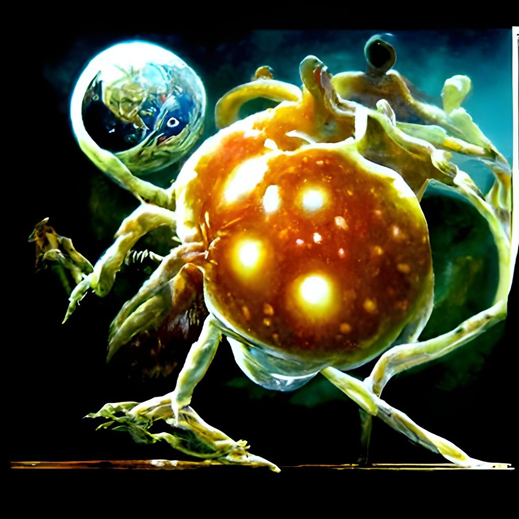 Immune System Defending Against Alien Invasion as Oil Painti...
