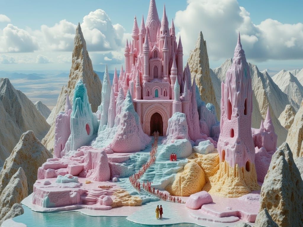 Ethereal Alien Palace with Grand Staircase