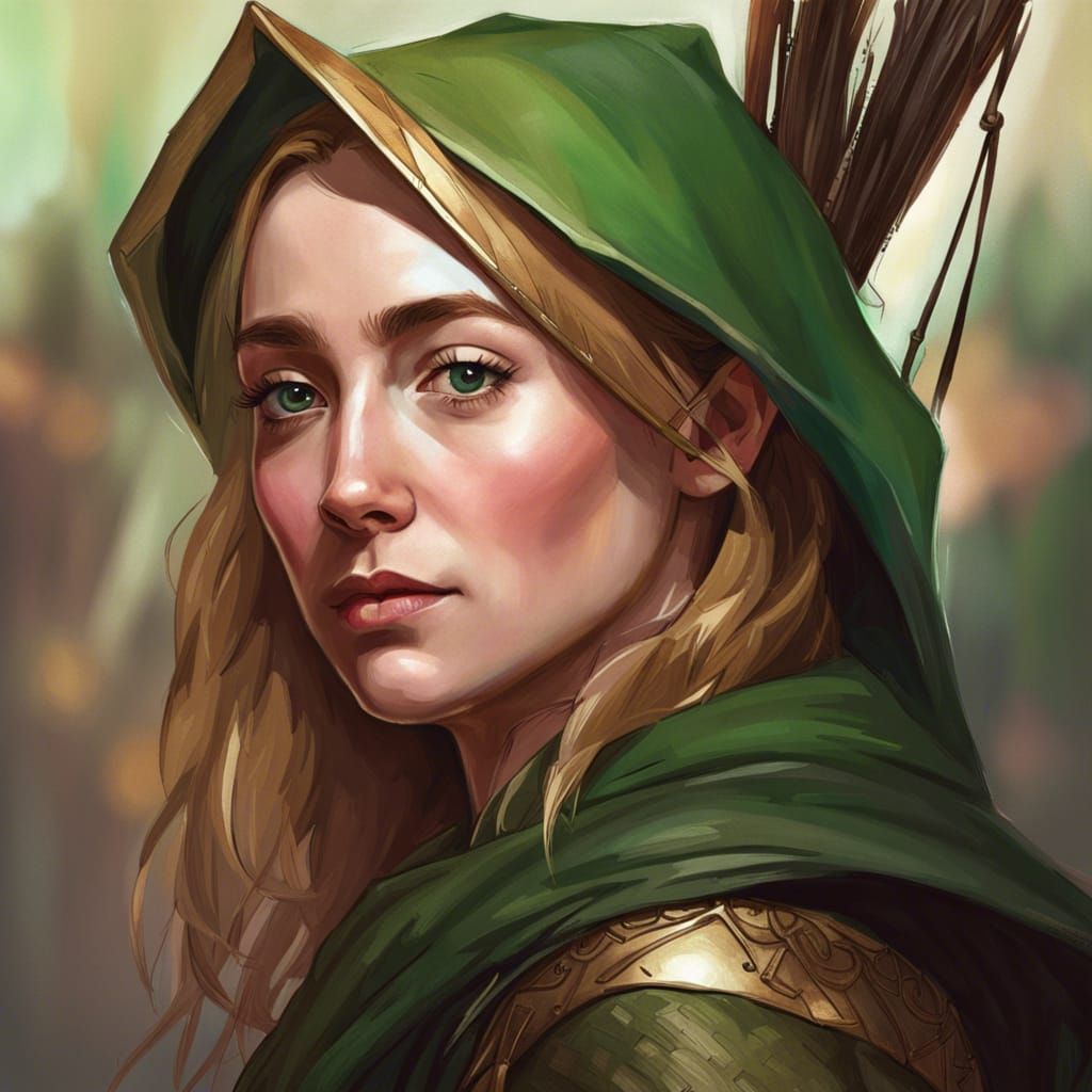 Saoirse Ronan as Robin Hood: Digital Art Portrait