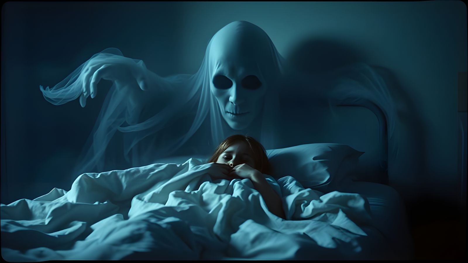 Haunting Midnight Encounter in Cinematic Style