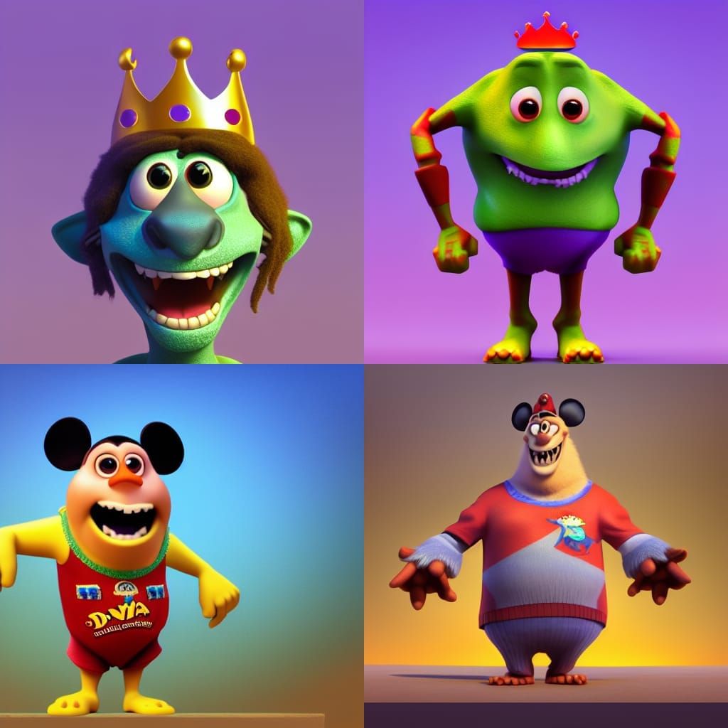 King Von as Pixar-Style 3D Digital Art