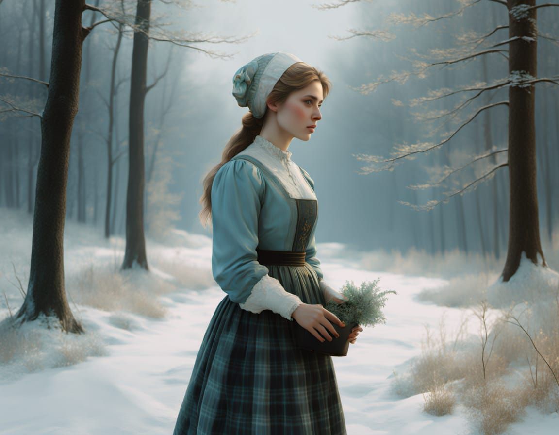 Elegant Victorian Lady in Soft Pastel Hues