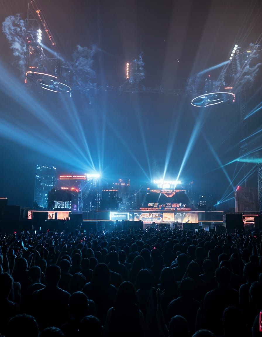 Godsmack Concert in Cyberpunk 2099 Style