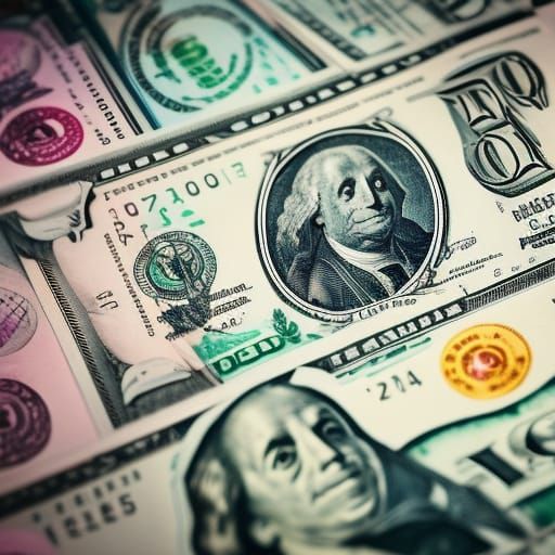 Dollar Bill, Letter and Stamp: Professional Photo