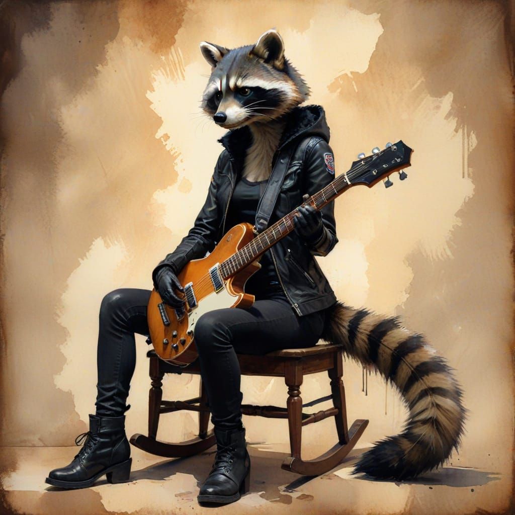 Sensual Watercolor Portrait of a Young Lady in a Rocker