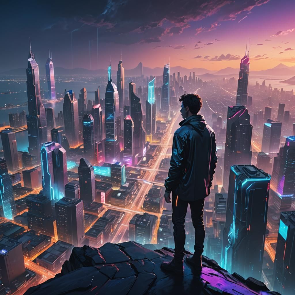 Cyberpunk Cityscape Concept Art in 8K