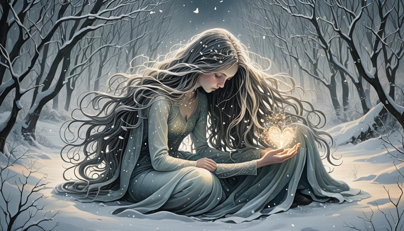 Glowing Bio Art Collage: Strength and Resilience