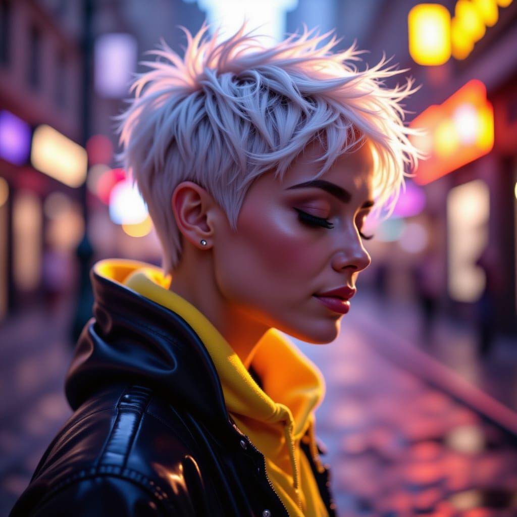 Dark Fantasy Masterpiece with Pixie Cut