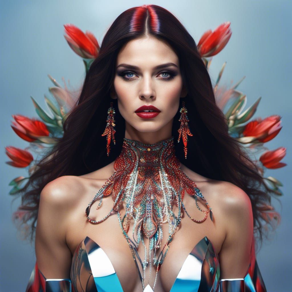 Beautiful Armenian Woman in David Lachapelle Style