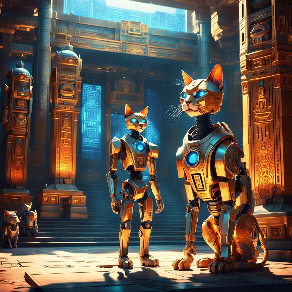 Robot Gods Engage in Ancient Temple Duels