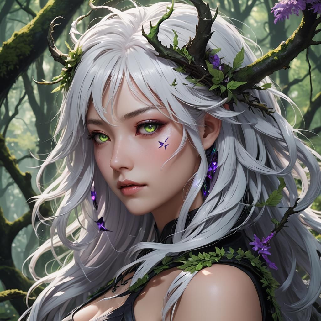 Mystical Anime Portrait of Venomous Furry Girl