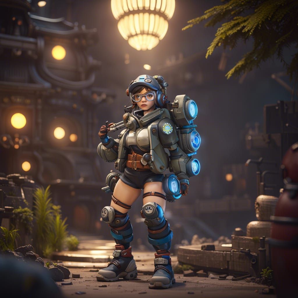 Mei Overwatch as Fio Germi: 3D Game Art