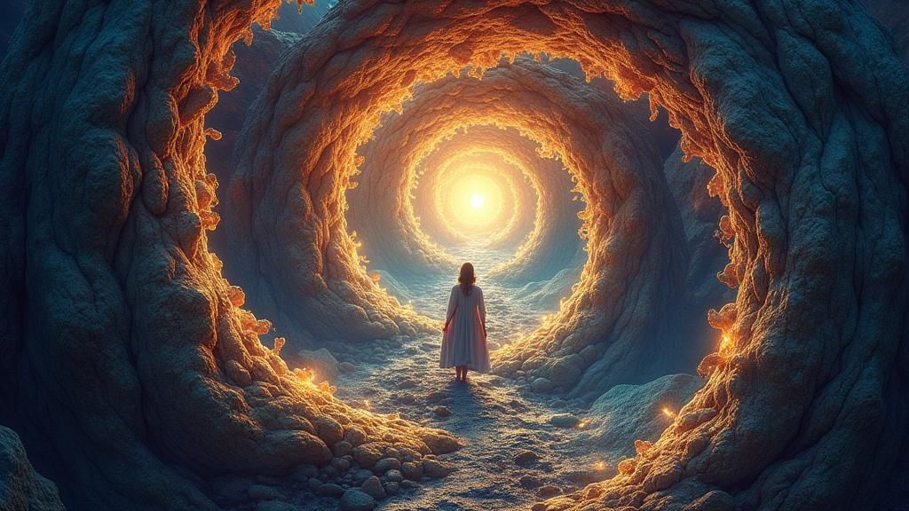 Majestic Spiraling Life Cycle in Vibrant Colors