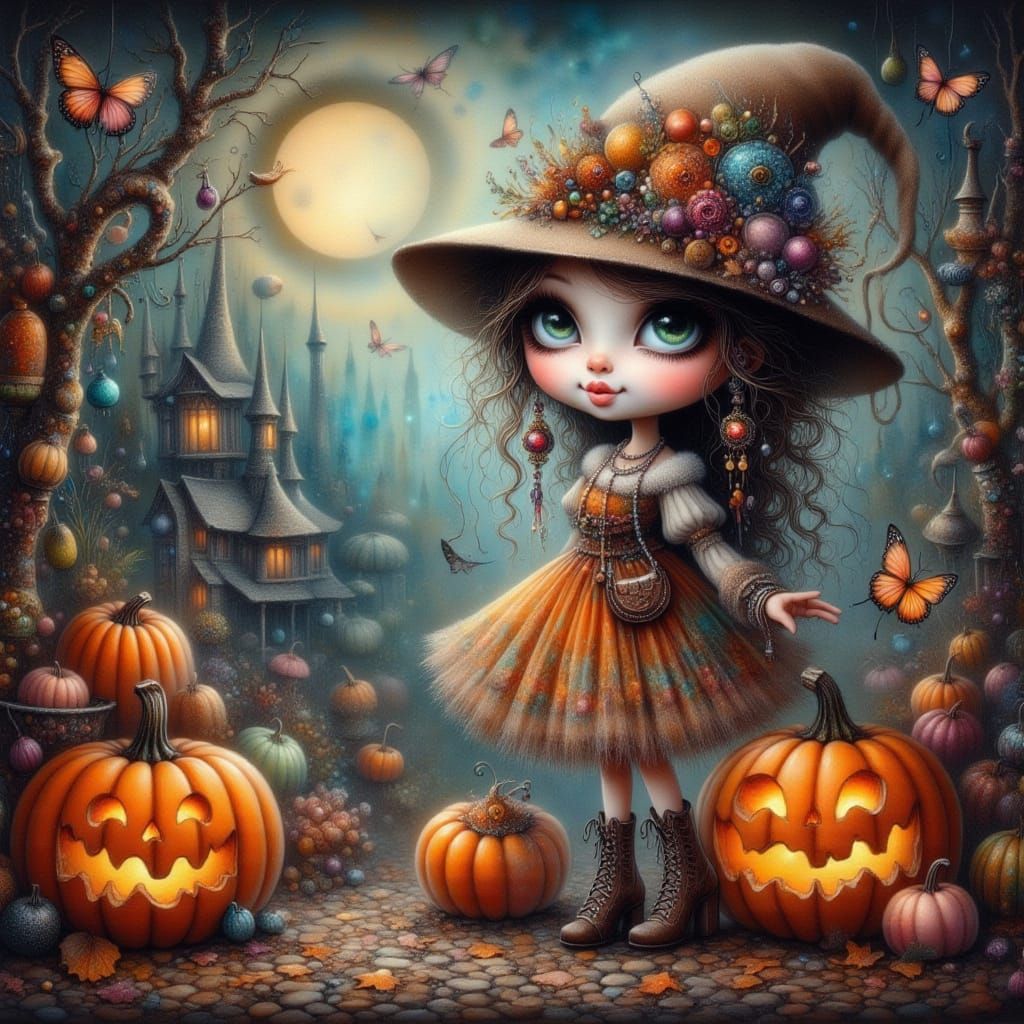 Magical Airbrushed Pumpkins Glowing with Autumn Chill