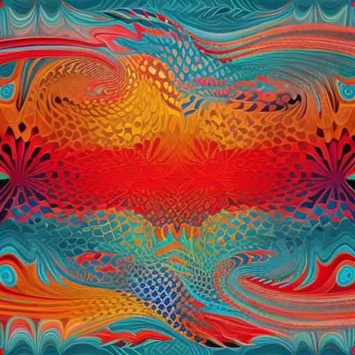 Abstract Tessellations Create Optical Illusion