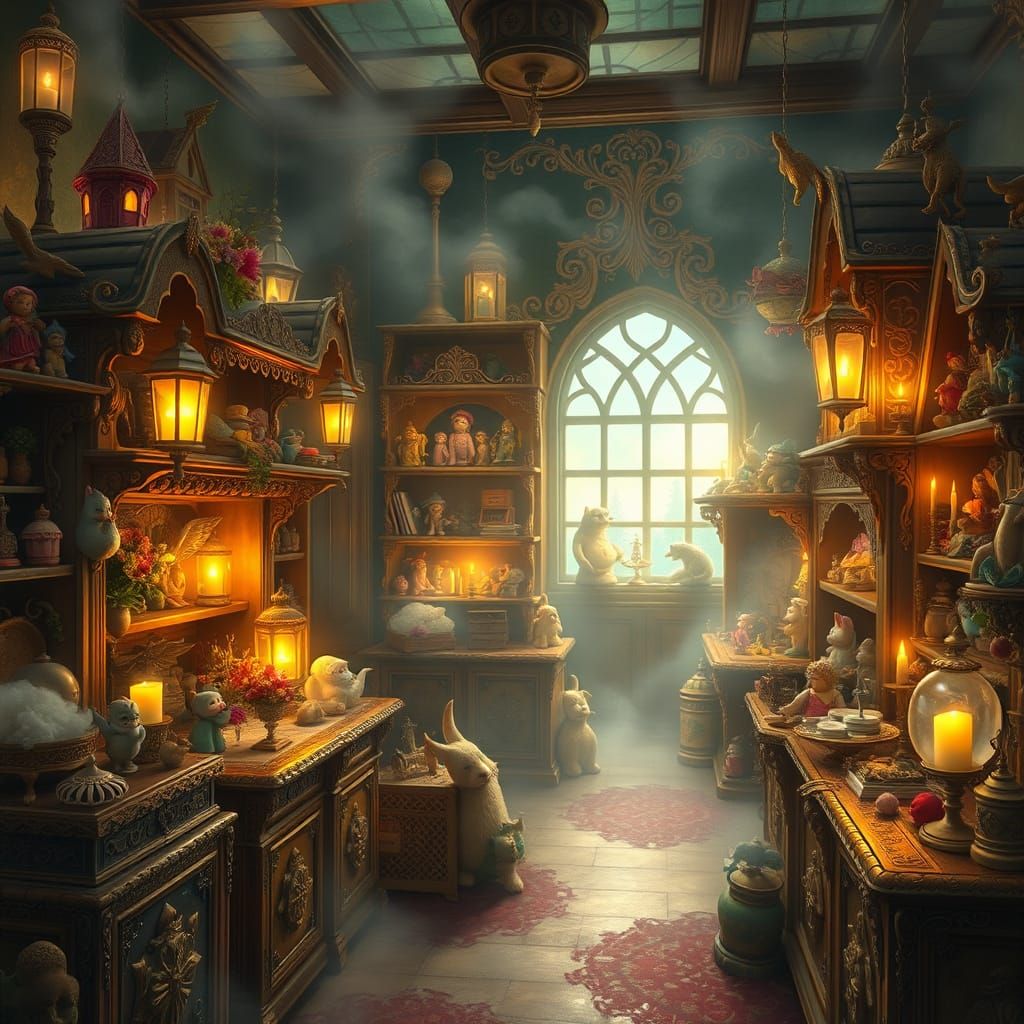 Whimsical Toy Shop Filled with Enchanted Trinkets